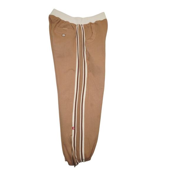 Ecko Unltd XL Brown Track Pants with White Side Stripes & Logo | 1972 Retro - Picture 6 of 10